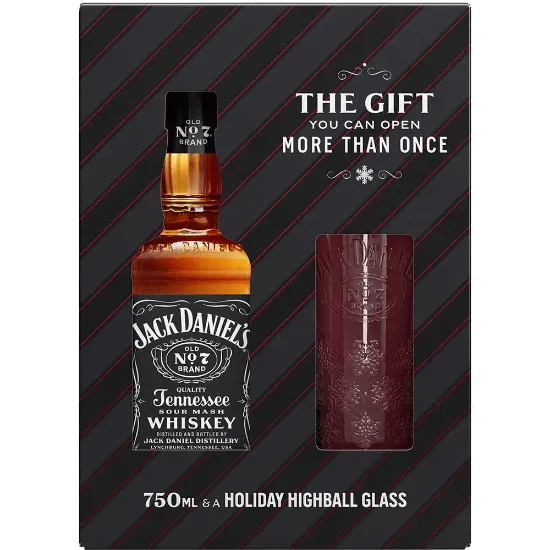Picture of Jack Daniels Black with Highball Glass Gift